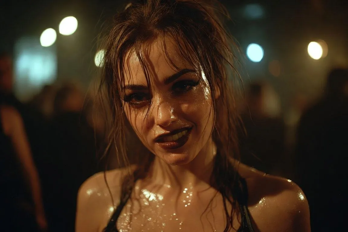 Close-up of an adult woman with an intense expression for a custom erotic ritual example.