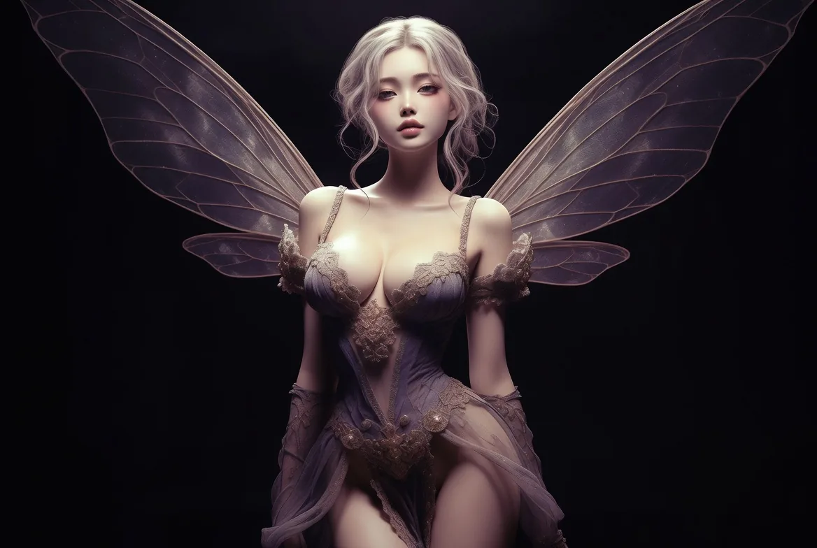 Otherworldly female spirit portrait representing elf and faerie spirit companionship.